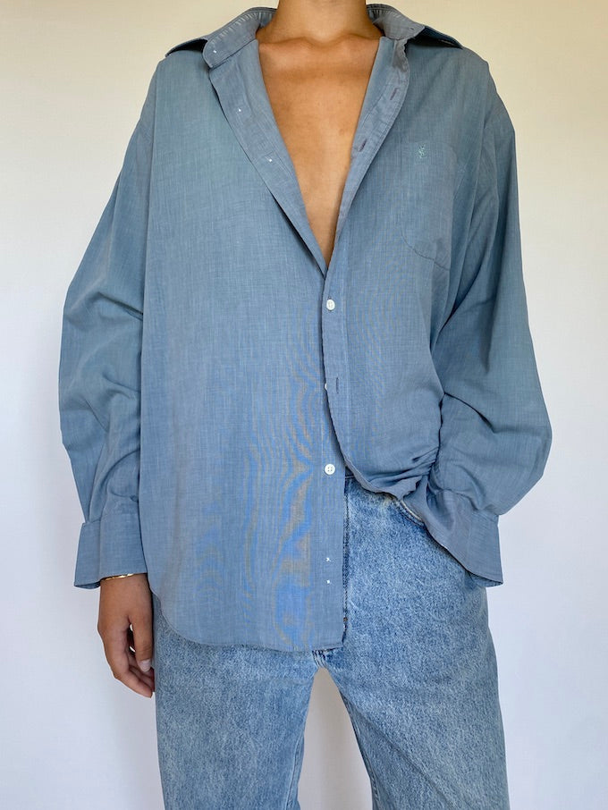 Vintage Yves Saint Laurent Shirt in blue 5654