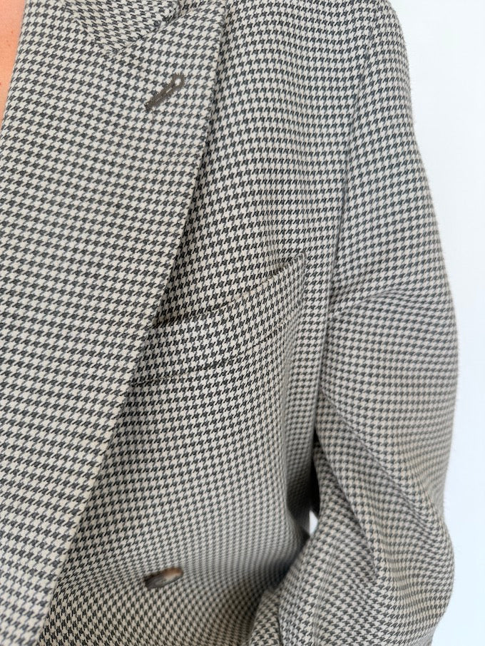 Vintage double breasted houndstooth blazer 5439