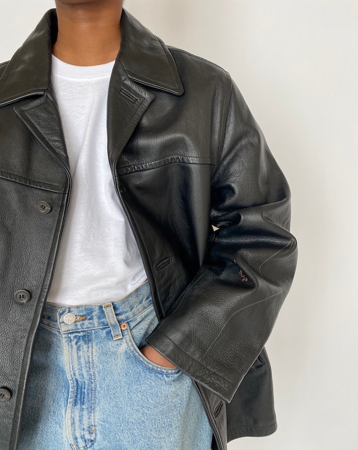 VINTAGE OVERSIZED LEATHER JACKET 4631