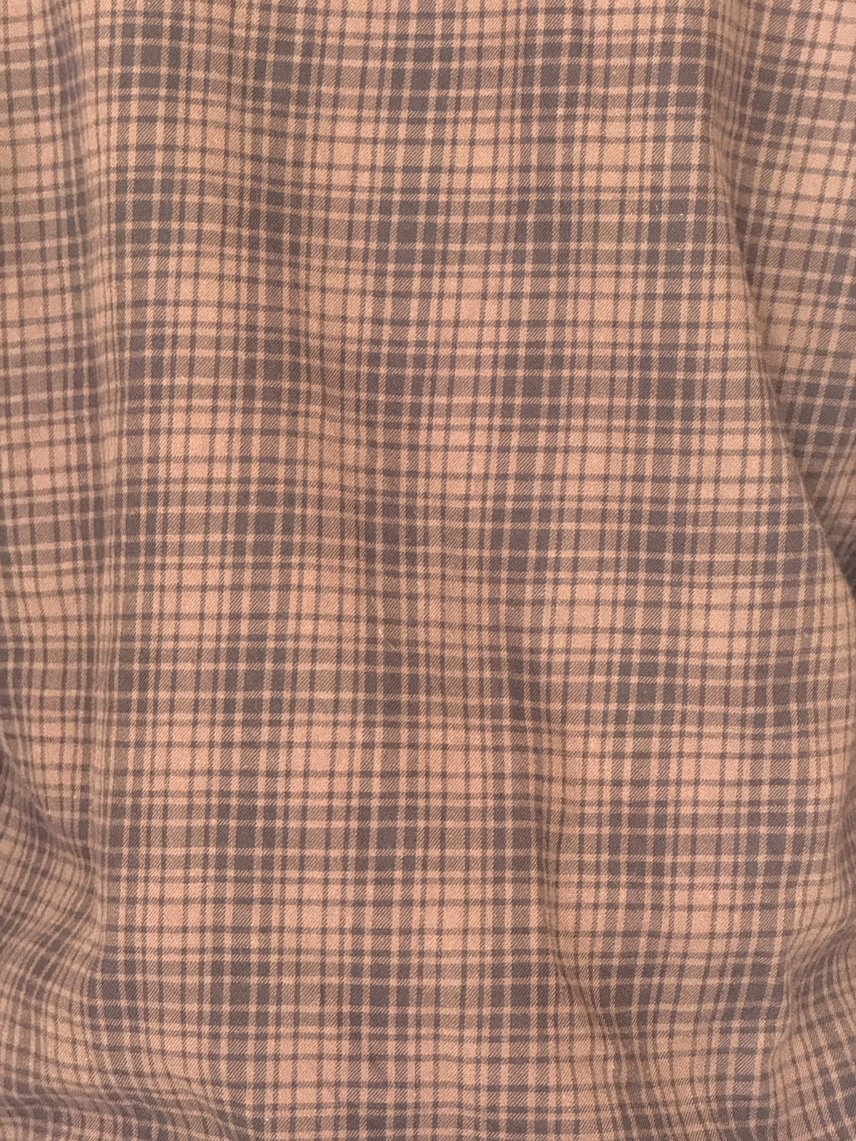 Vintage Calvin Klein plaid shirt fabric close-up