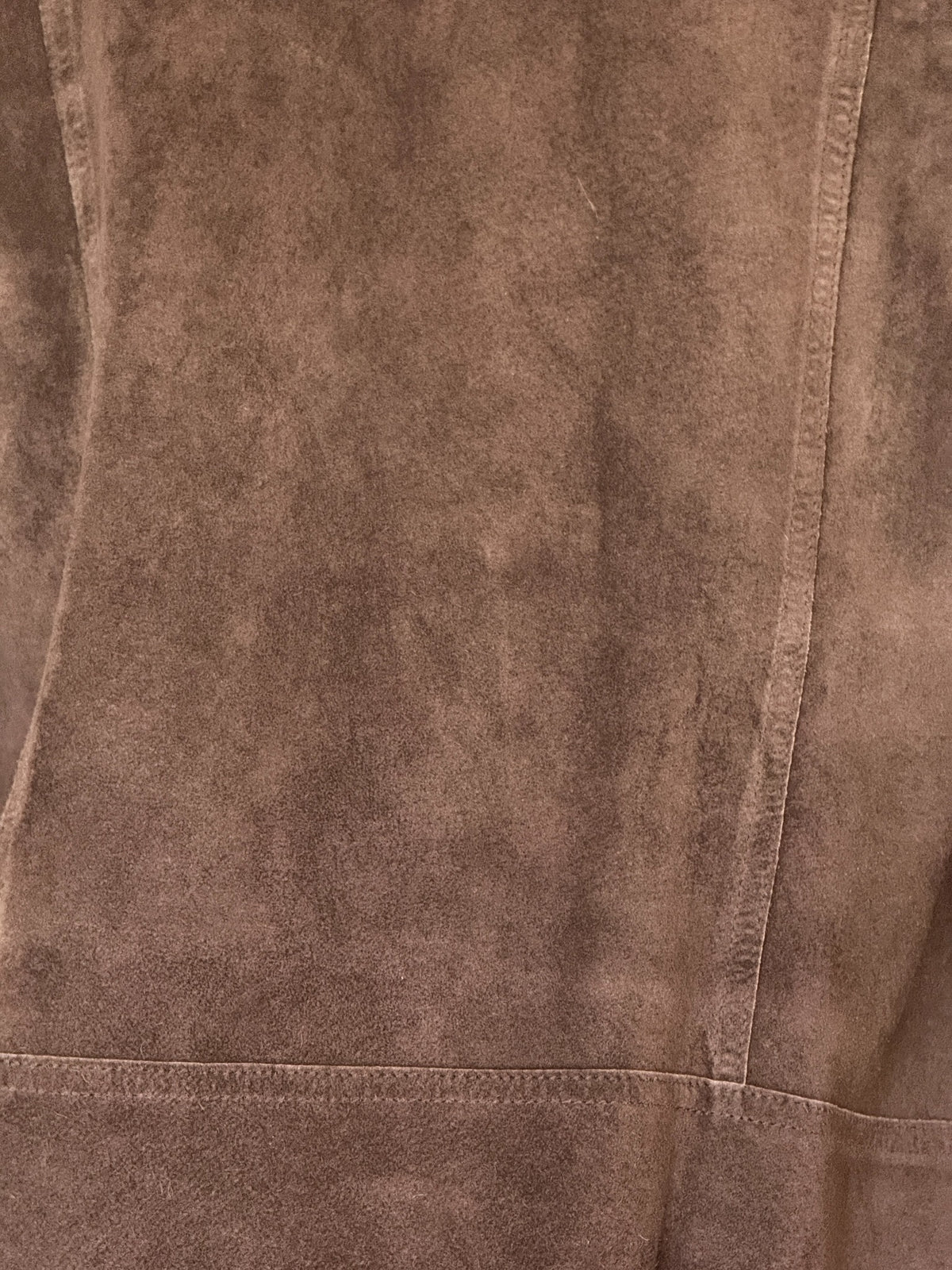 Vintage brown suede jacket side silhouette