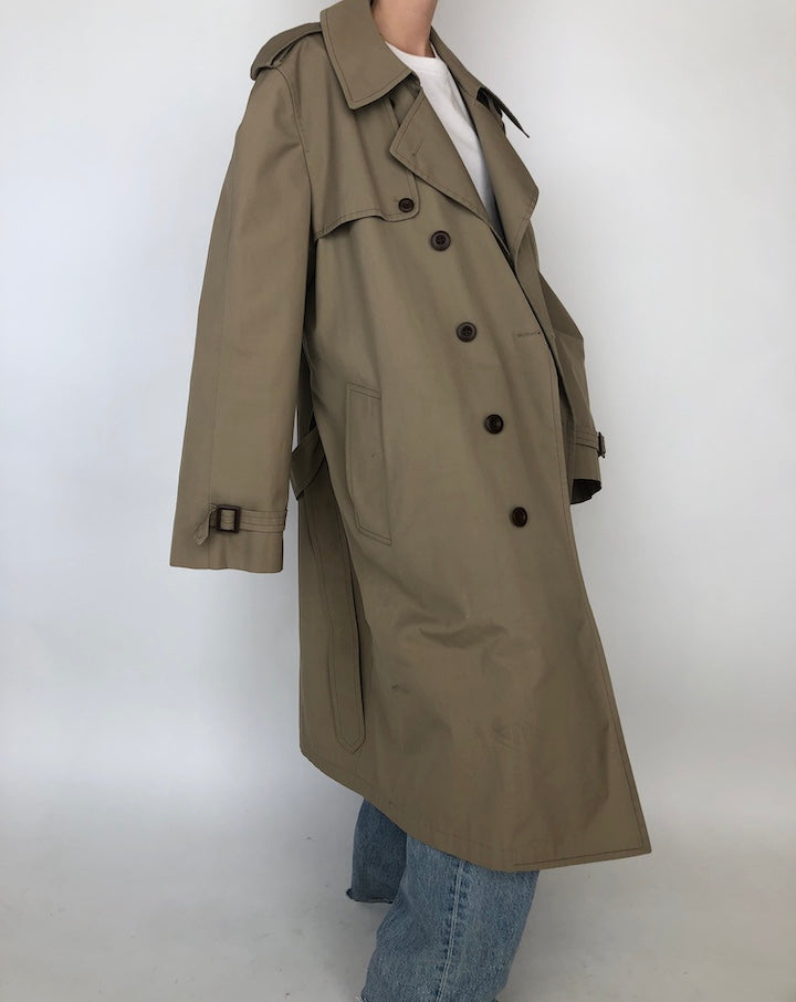 VINTAGE BEIGE OVERSIZED TRENCH COAT 205