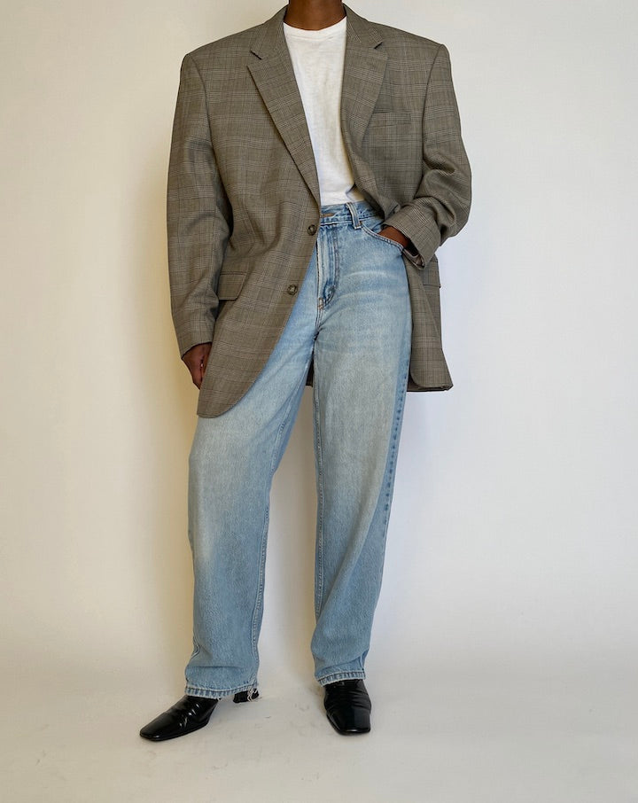 VINTAGE SINGLE-BREASTED GREY BLAZER 4071
