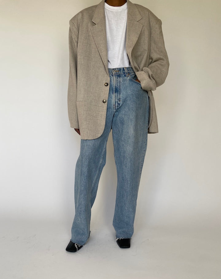 VINTAGE OVERSIZED BEIGE BLAZER 4108
