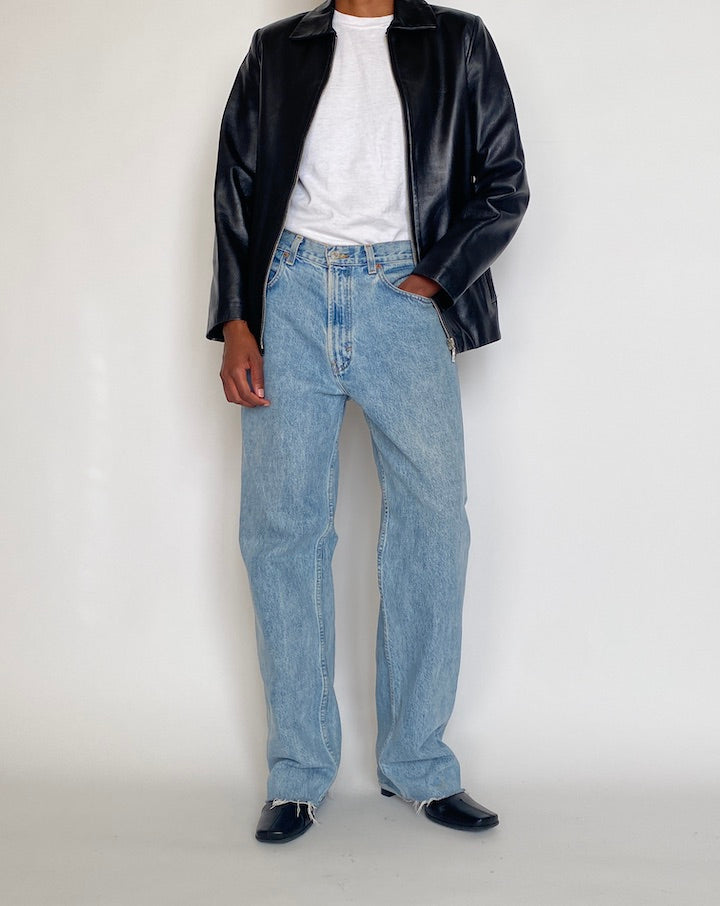 VINTAGE BLACK LEATHER JACKET 4267