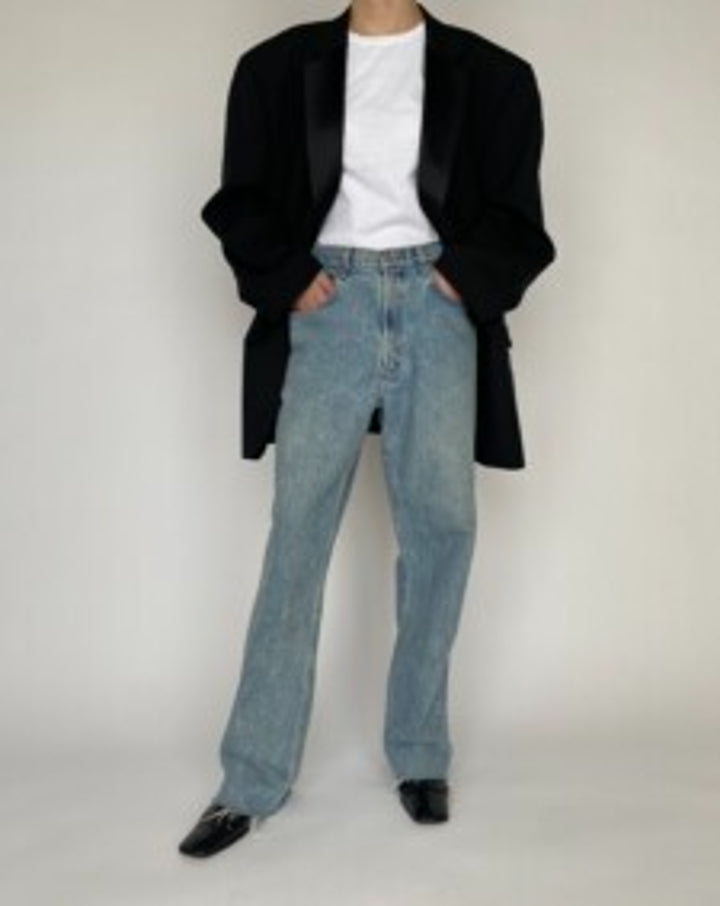 VINTAGE BLACK OVERSIZED BLAZER 4286