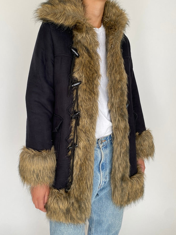 Vintage black penny lane coat 4300