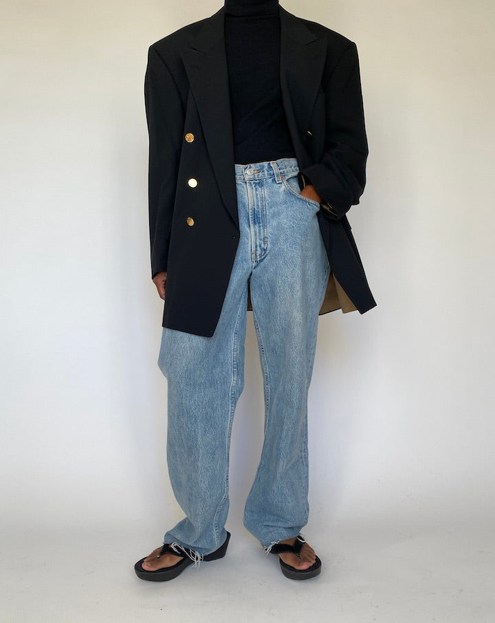 VINTAGE BLACK OVERSIZED BLAZER 4323