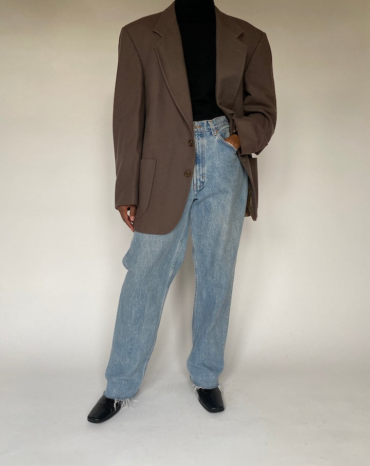 VINTAGE BROWN OSCAR DE LA RENTA BLAZER 4388