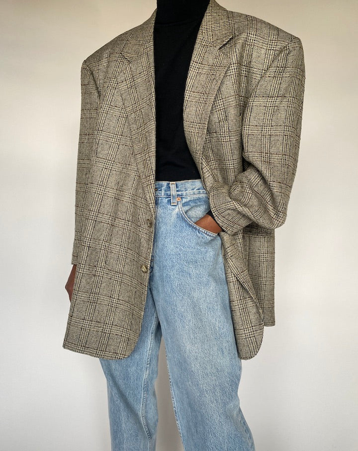 VINTAGE OVERSIZED SINGLE-BREASTED BLAZER 4392