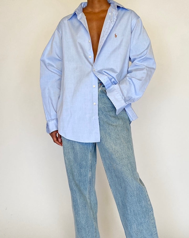 VINTAGE OVERSIZED BLUE RALPH LAUREN SHIRT 4506