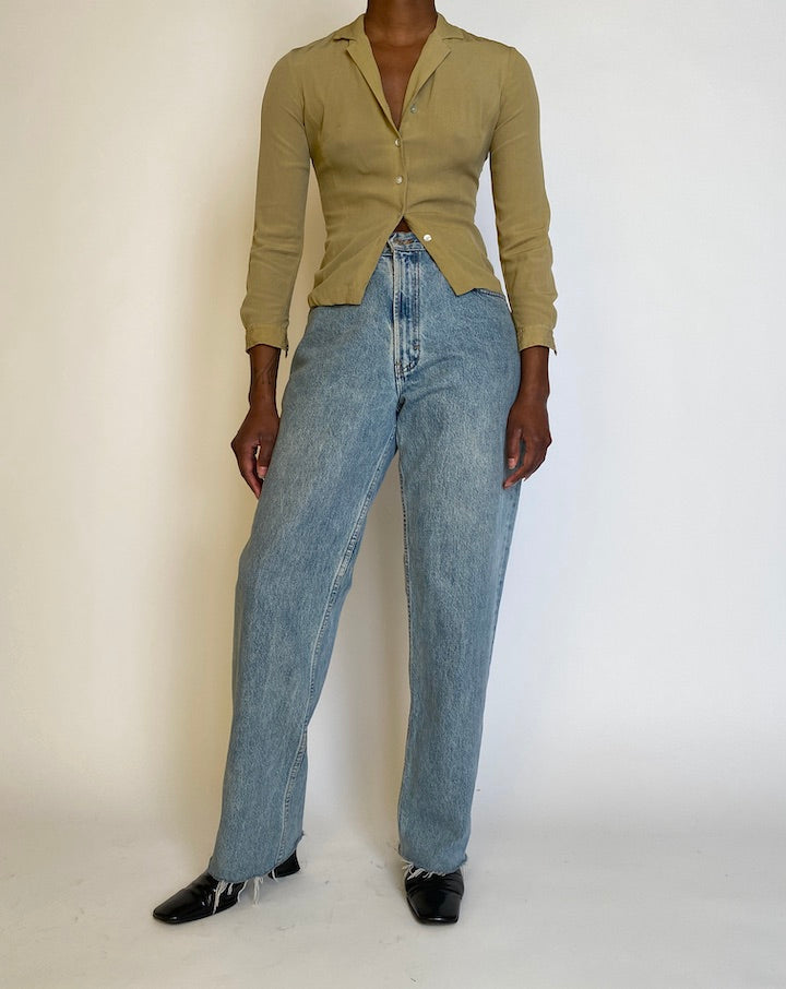 VINTAGE BEIGE BLOUSE 4524