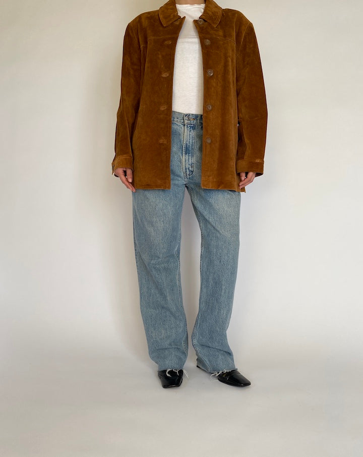 VINTAGE BROWN SUEDE LEATHER JACKET 4530