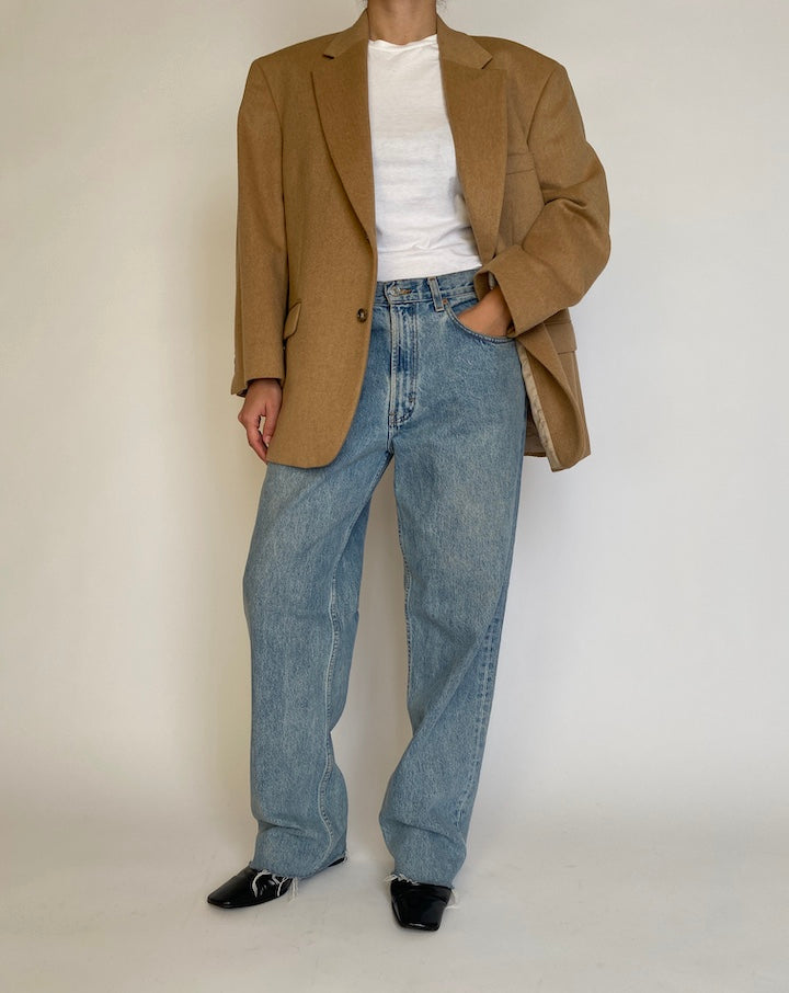 VINTAGE BEIGE CAMEL HAIR BLAZER 4547