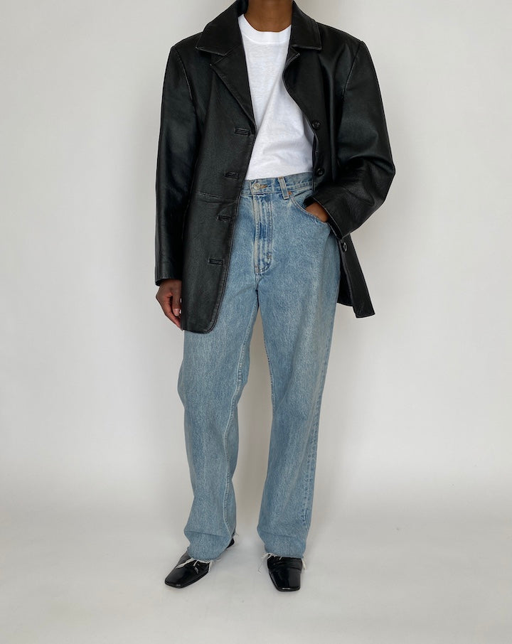 VINTAGE BLACK LEATHER JACKET 4630