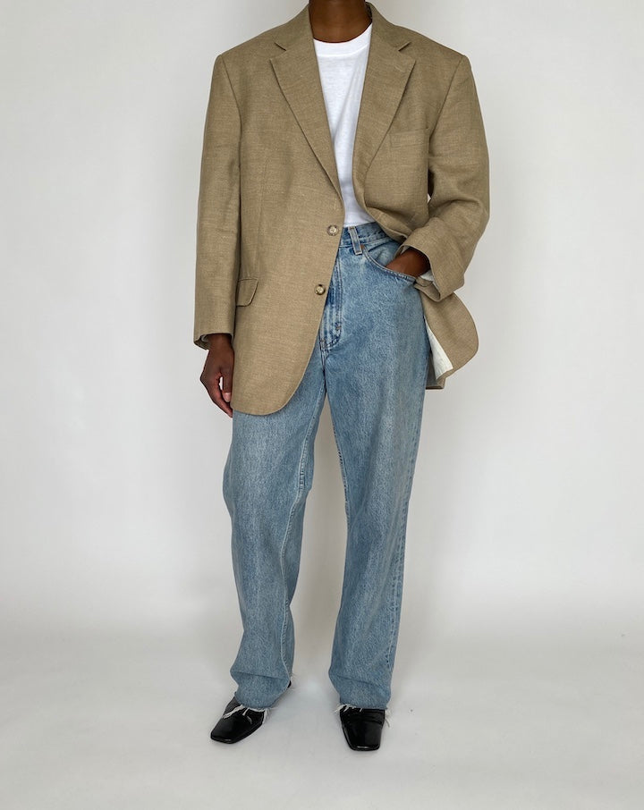VINTAGE OVERSIZED BEIGE BLAZER 4636