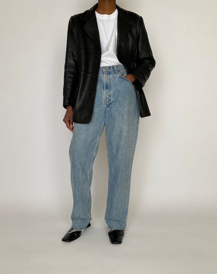 VINTAGE BLACK LEATHER JACKET 4663