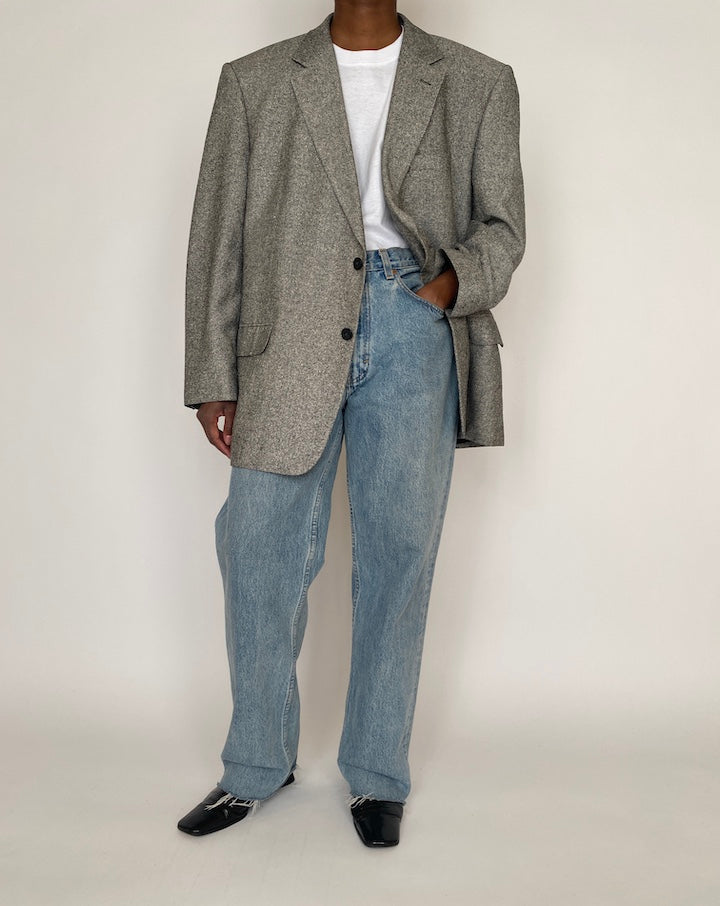 VINTAGE GREY OVERSIZED BLAZER 4672