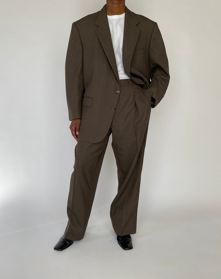VINTAGE BEIGE CHECKED SUIT 4789