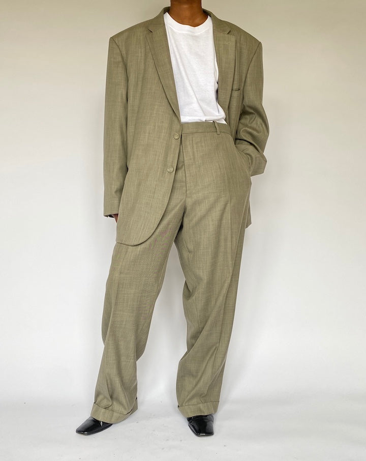 VINTAGE OVERSIZED BEIGE SUIT 4854