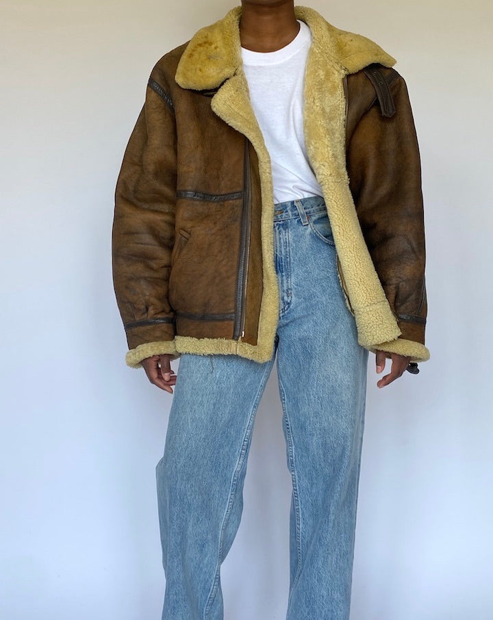 VINTAGE SHEARLING JACKET 4984