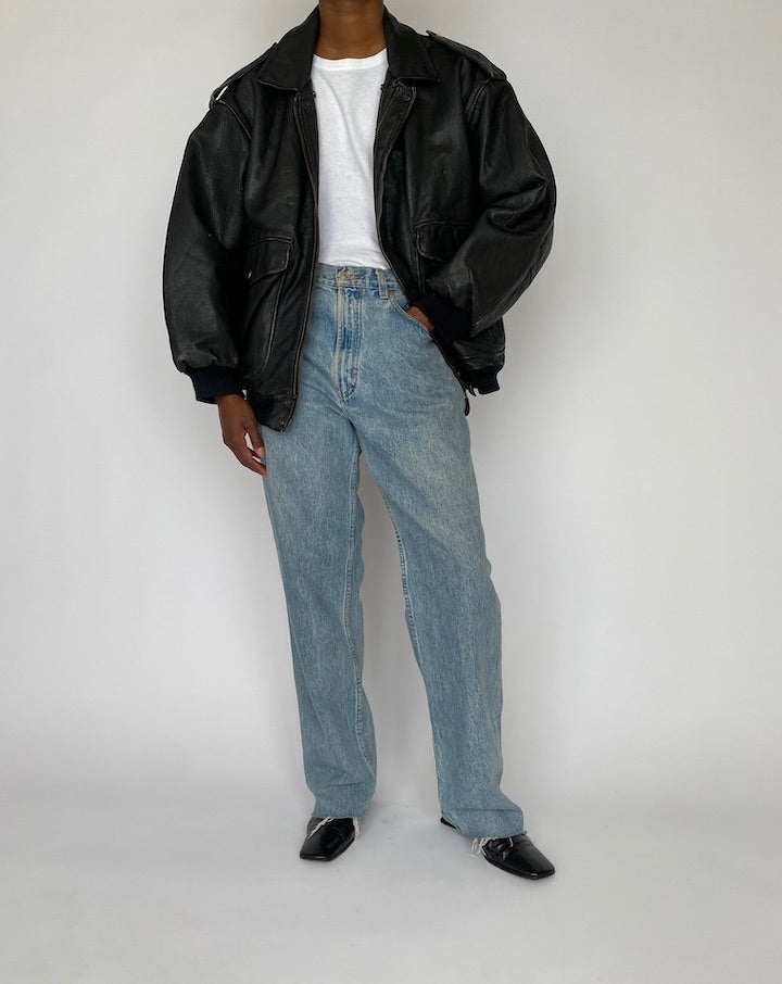VINTAGE BLACK LEATHER JACKET 5011