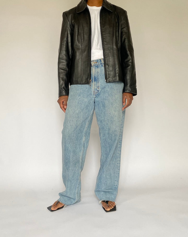 VINTAGE BLACK LEATHER JACKET 5030