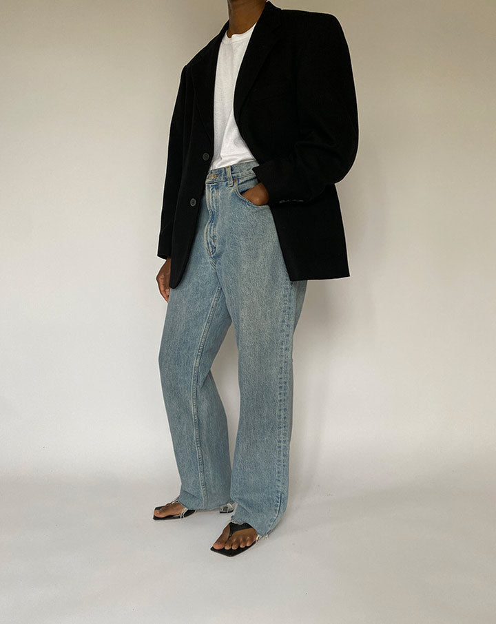 VINTAGE BLACK OSCAR DE LA RENTA BLAZER 5037
