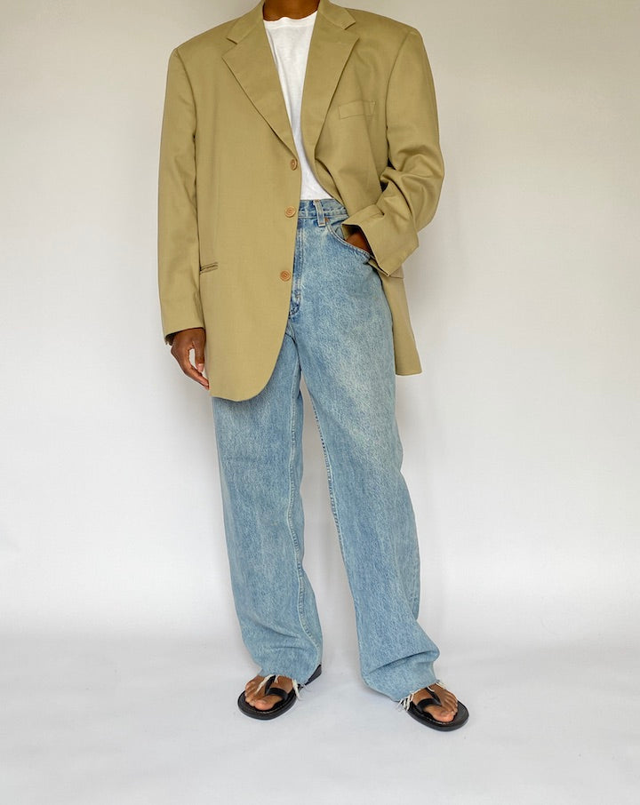 VINTAGE OVERSIZED BEIGE BLAZER 5038
