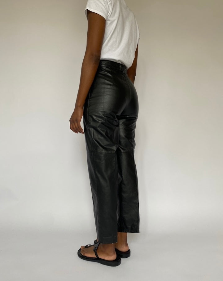 Vintage Black Leather Pants 5090