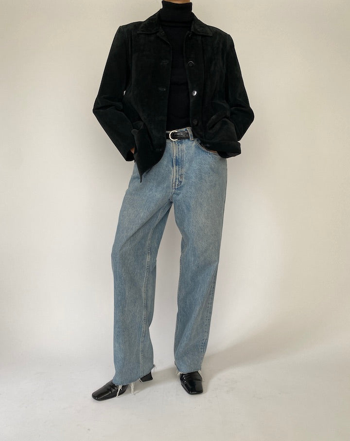Vintage Black Leather Jacket 5105