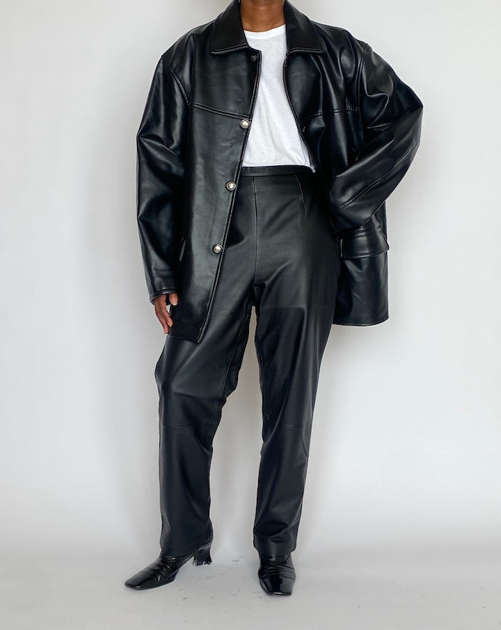 VINTAGE FAUX LEATHER JACKET 5117