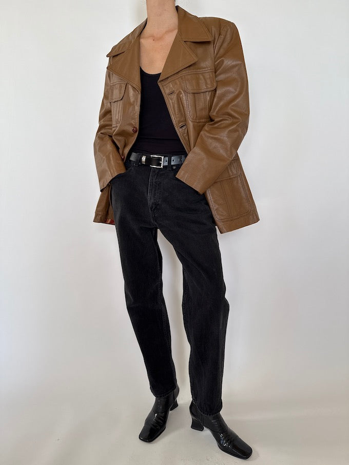 Leather jacket, vintage leather jacket, svc, shopvintagecollection