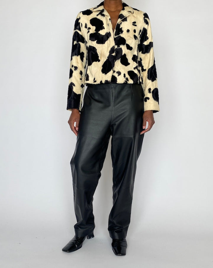 VINTAGE VEGAN COWHIDE JACKET 5156