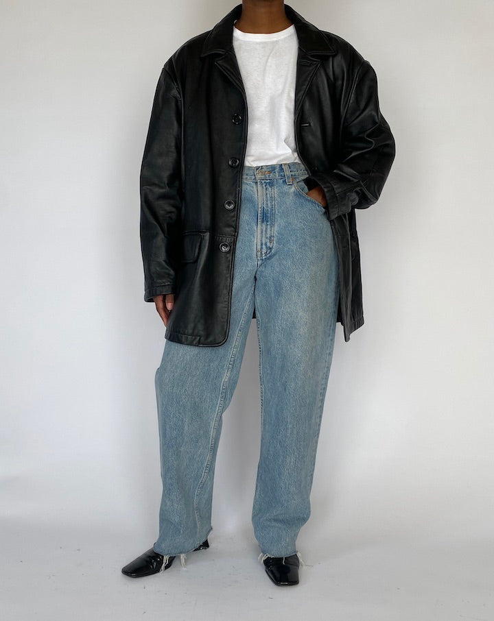 VINTAGE BLACK LEATHER JACKET 5174