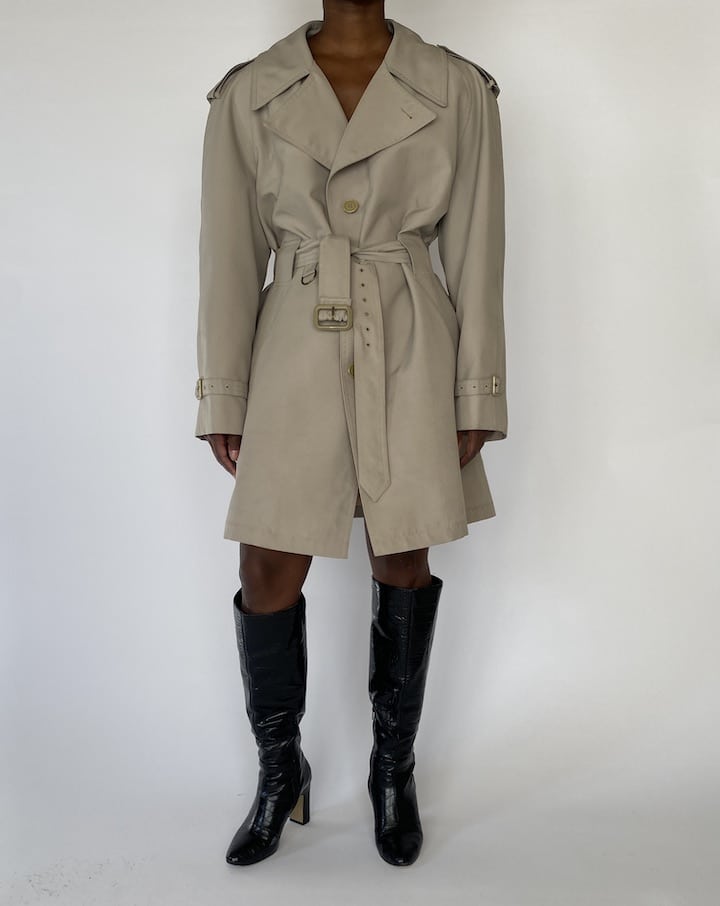 VINTAGE BEIGE TRENCH COAT 5179