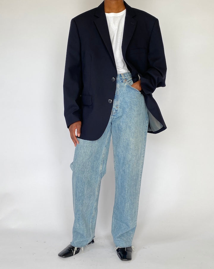 Vintage Black Single Breasted Blazer 5182
