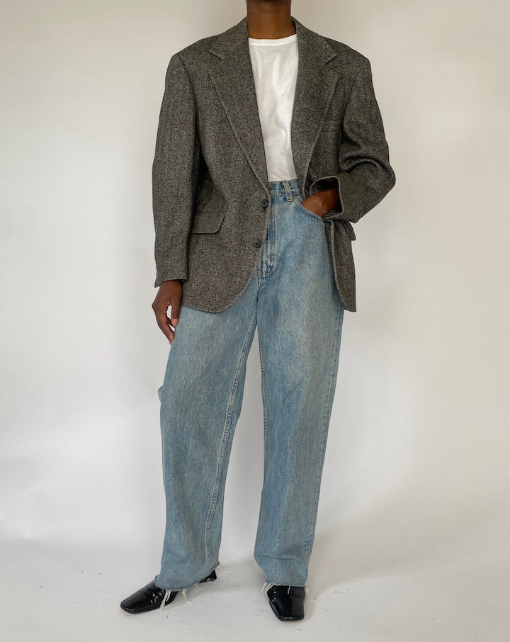 VINTAGE WOOL HERRINGBONE BLAZER 5190