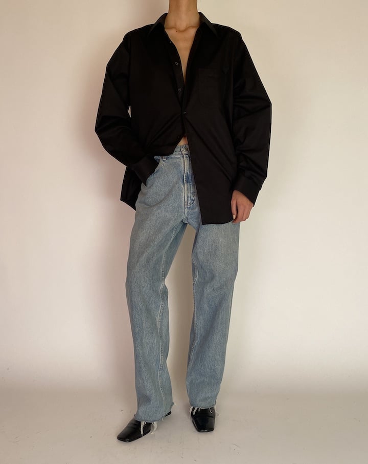 Vintage Oversized Black Shirt  5233