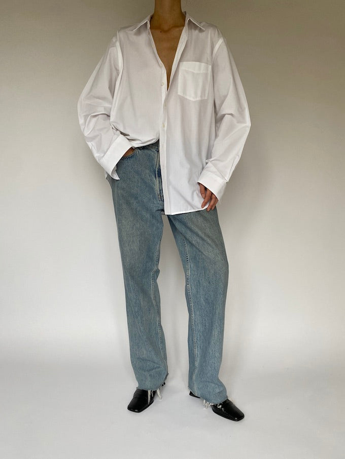 Vintage White Oversized Shirt 5304