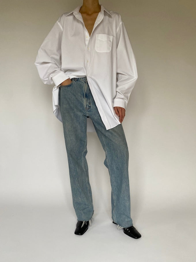 Vintage oversized white cotton shirt 5313