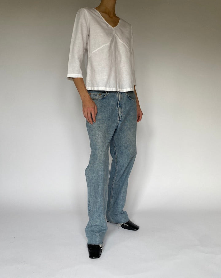 Vintage Linen and Cotton Top 5320