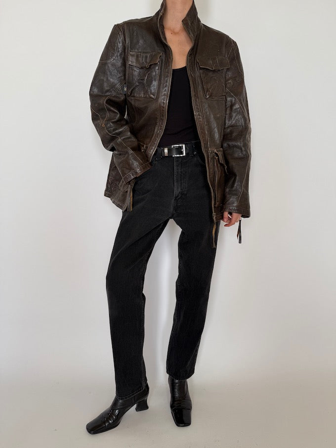 Leather jacket, vintage leather jacket, svc, shopvintagecollection