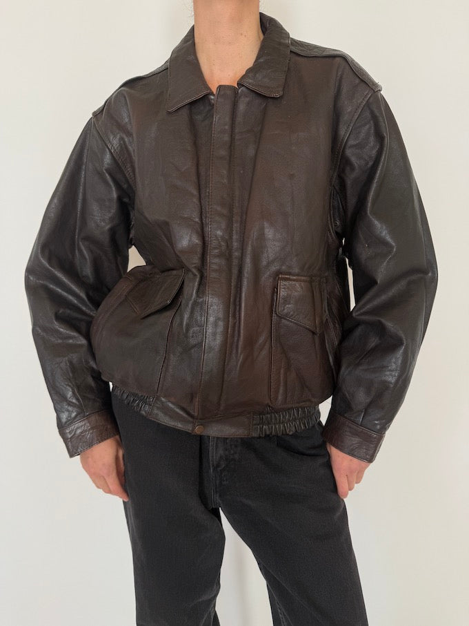Leather jacket, vintage leather jacket, svc, shopvintagecollection