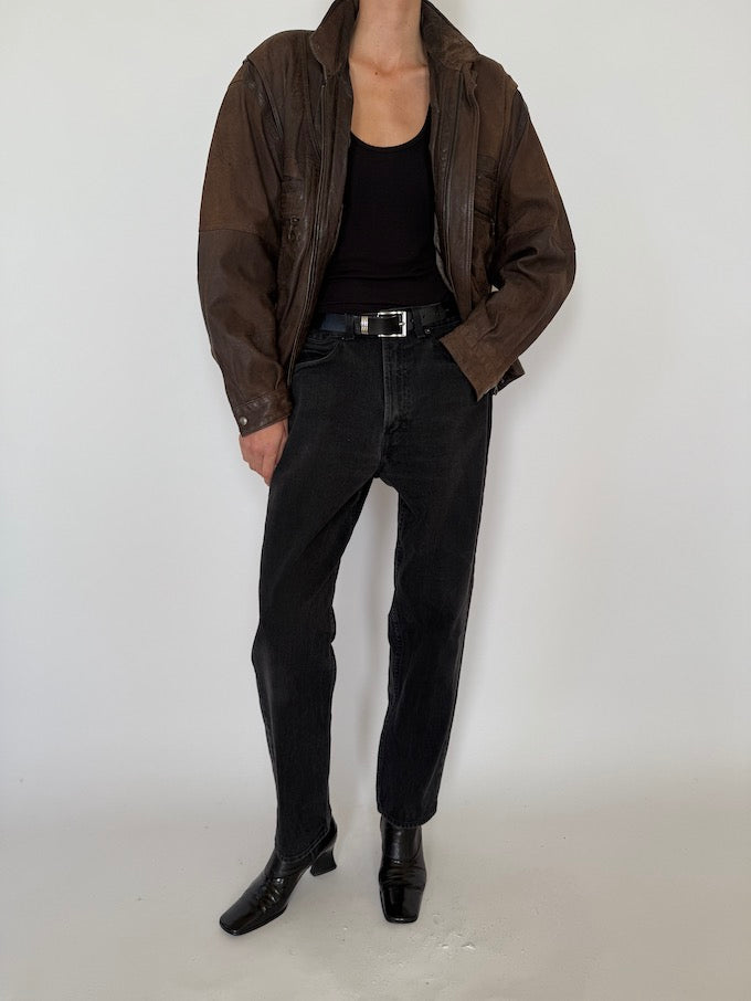 Leather jacket, vintage leather jacket, svc, shopvintagecollection