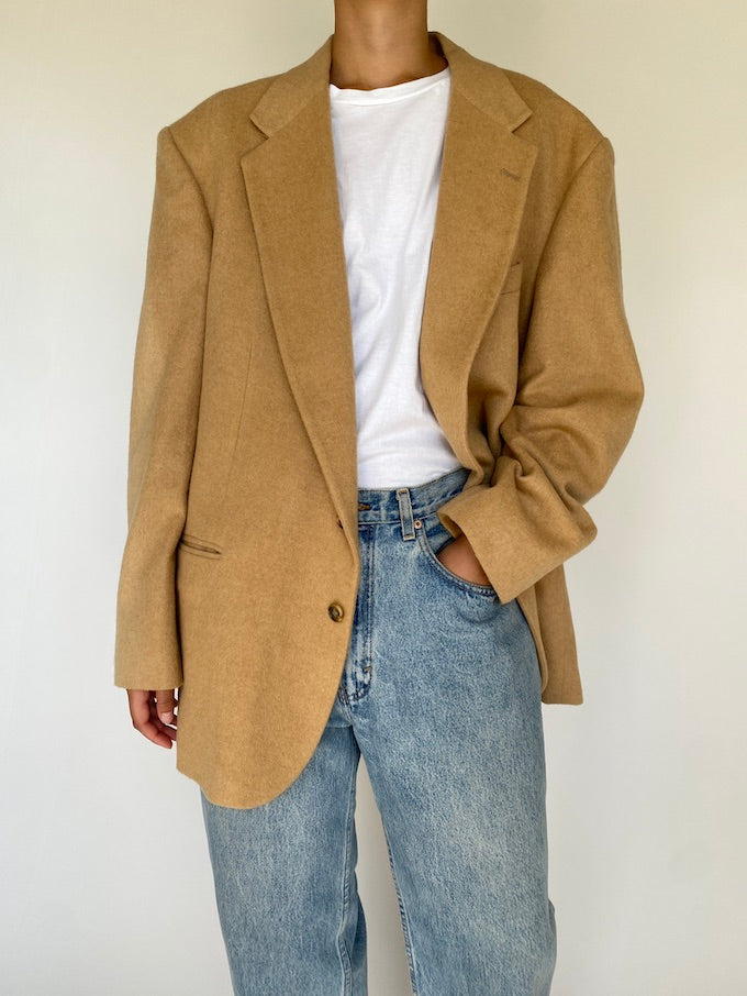Vintage oversized blazer in camelhair 5624