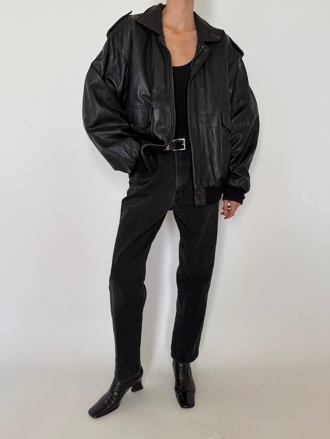 Leather jacket, vintage leather jacket, svc, shopvintagecollection