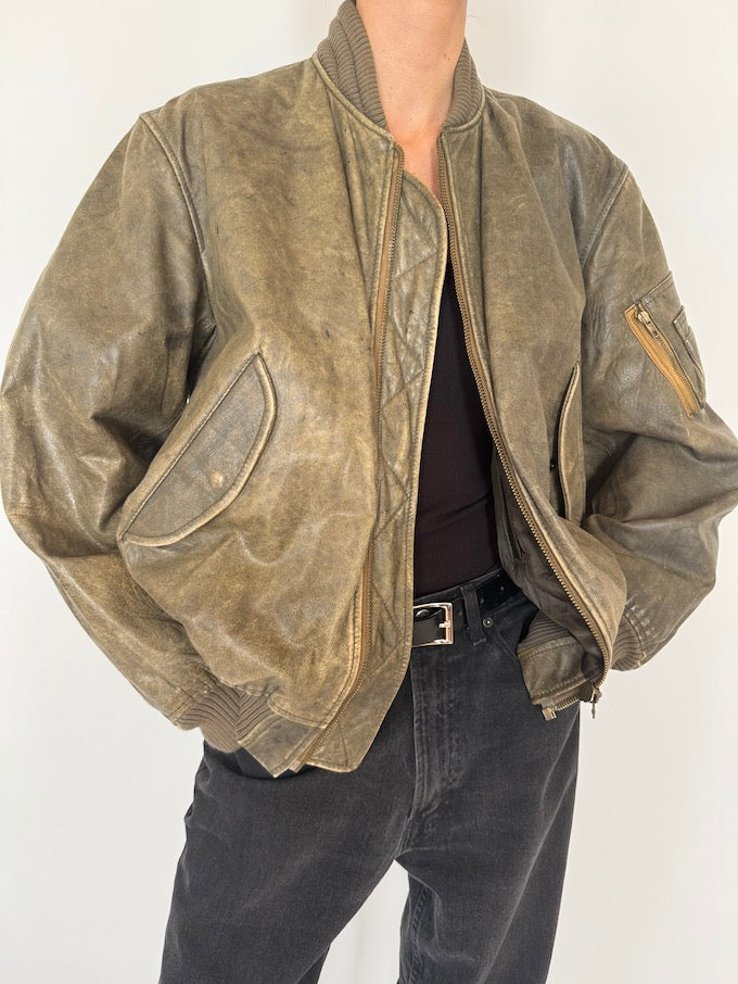 Leather jacket, vintage leather jacket, svc, shopvintagecollection