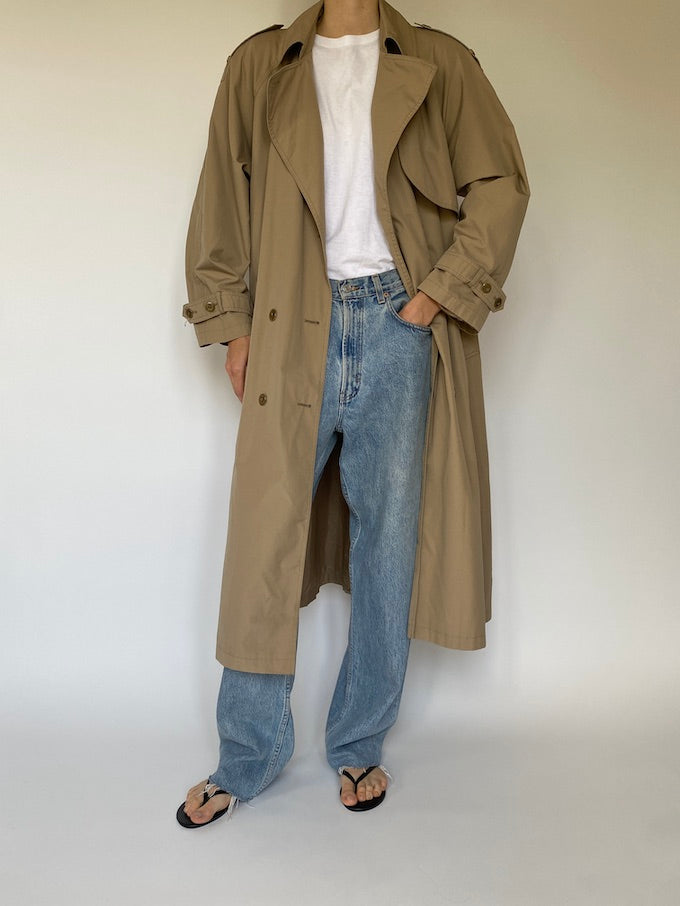 Vintage oversized trench coat in beige 5494