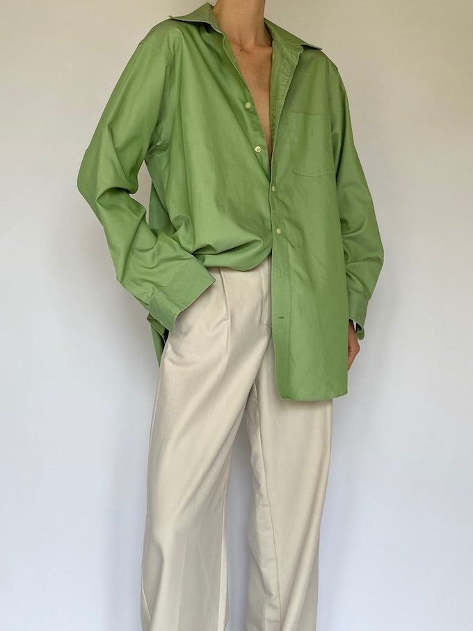 Vintage oversized shirt in green 5537